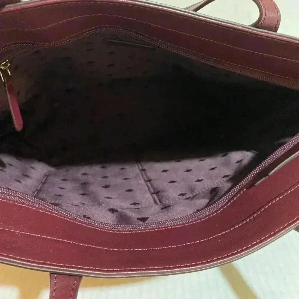 Kate spade plum leather satchel handbag